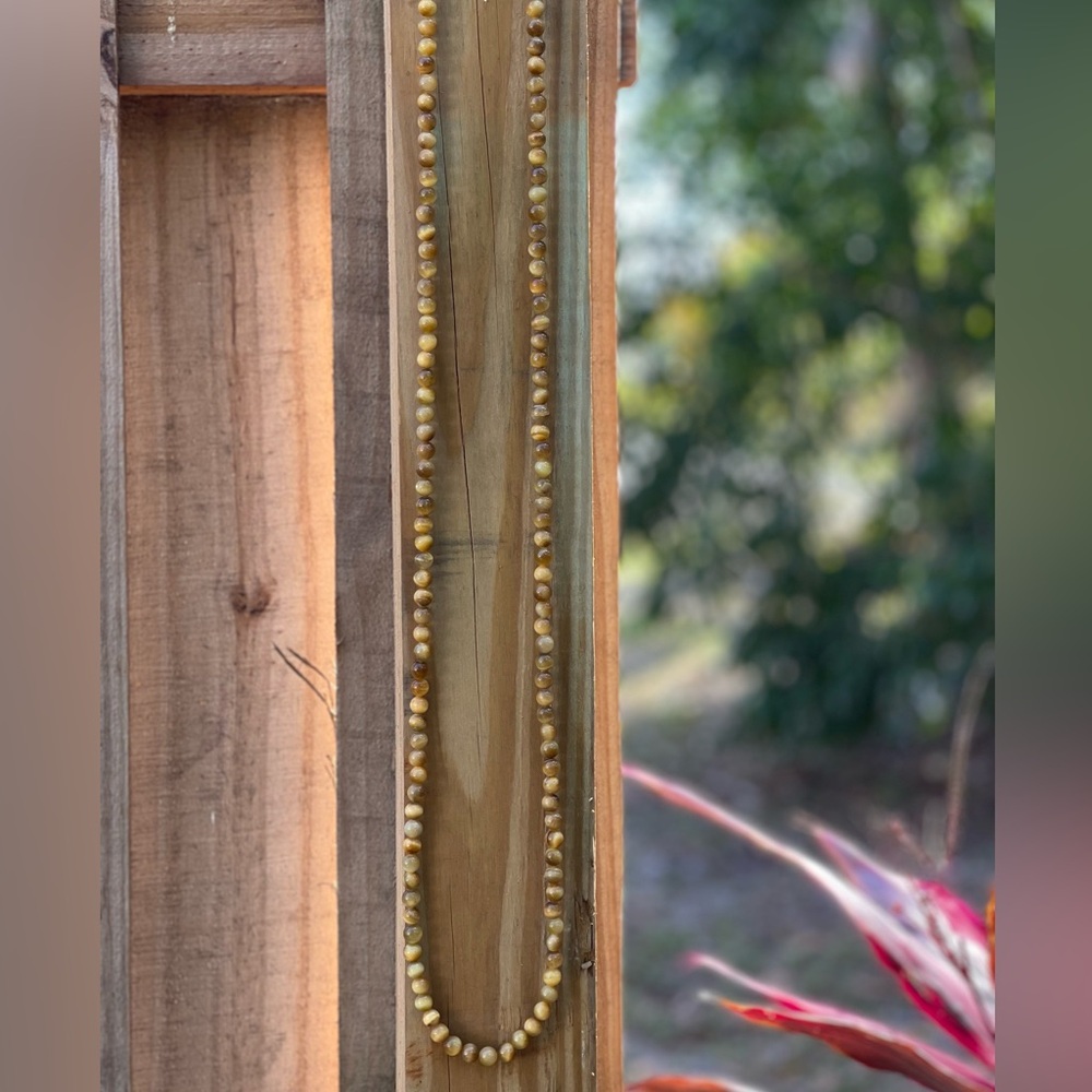 Jay King golden tigerseye stone necklace with sterling silver closure